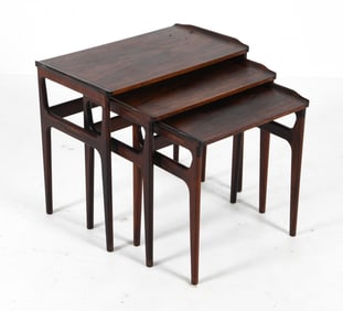 HELTBORG MOBLER DANISH ROSEWOOD NESTING TABLES