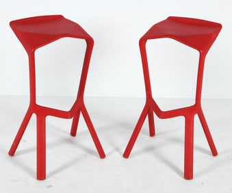 PAIR ITALIAN MIURA BAR STOOLS BY KONSTANTIN GRCIC