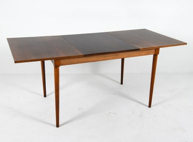 POLISH MID-CENTURY WALNUT EXPANDING DINING TABLE