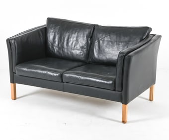 ATTR. MOGEN HANSEN DANISH LOVESEAT SOFA C. 1970S