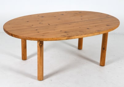 SWEDISH BRUTALIST PINE COFFEE TABLE C. 1960S