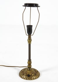 SCANDINAVIAN ART NOUVEAU STYLE BRASS TABLE LAMP