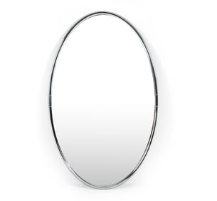 MID-CENTURY SCANDINAVIAN CHROME WALL MIRROR