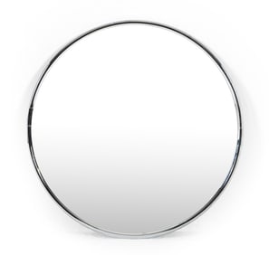 MID-CENTURY SCANDINAVIAN CHROME WALL MIRROR