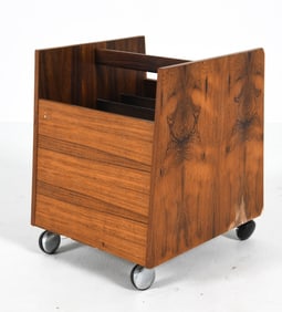 EDMUND JORGENSEN ROSEWOOD MAGAZINE RACK C. 1960S