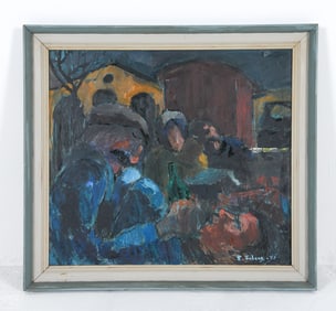 ERIK FRIBERG (DANISH B. 1928) O/B PAINTING