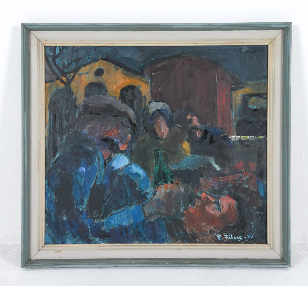 ERIK FRIBERG (DANISH B. 1928) O/B PAINTING (1 of 6)