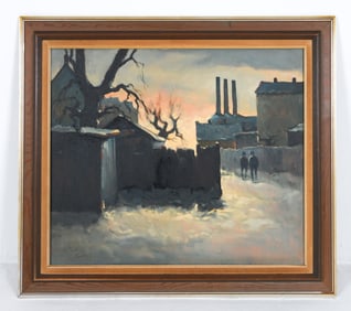 ALLAN KARMS (DANISH 1933-2021) LANDSCAPE O/C