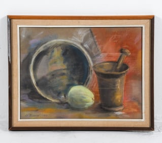 B. BLESSING 1959 PASTEL STILL LIFE