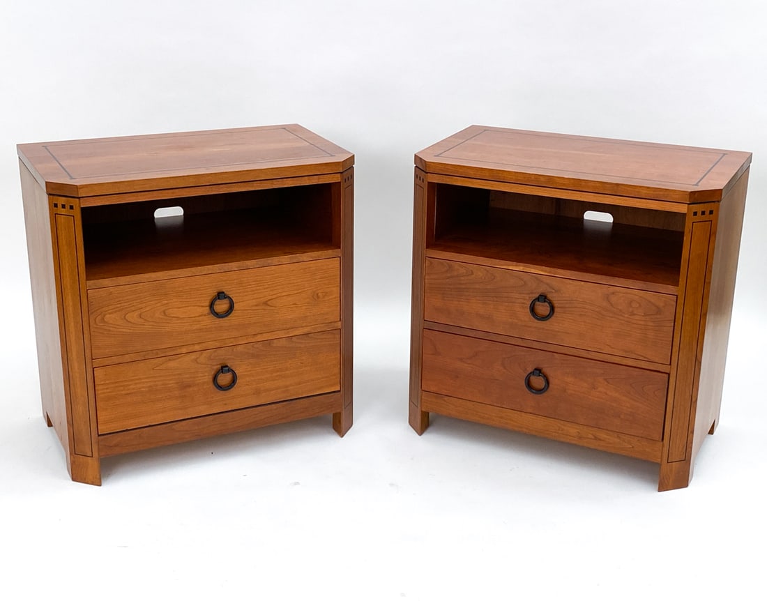 PAIR OF STICKLEY CHERRY NIGHTSTANDS (1 of 18)