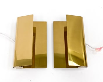 PAIR OF KOCH & LOWY BRASS WALL-MOUNT SCONCES