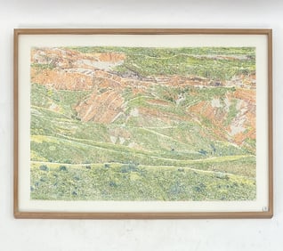 NANCY NEWMAN RICE ABSTRACT LANDSCAPE PASTEL