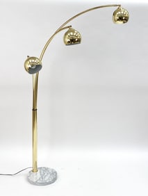 GOFFREDO REGGIANI MARBLE BASE ARC FLOOR LAMP