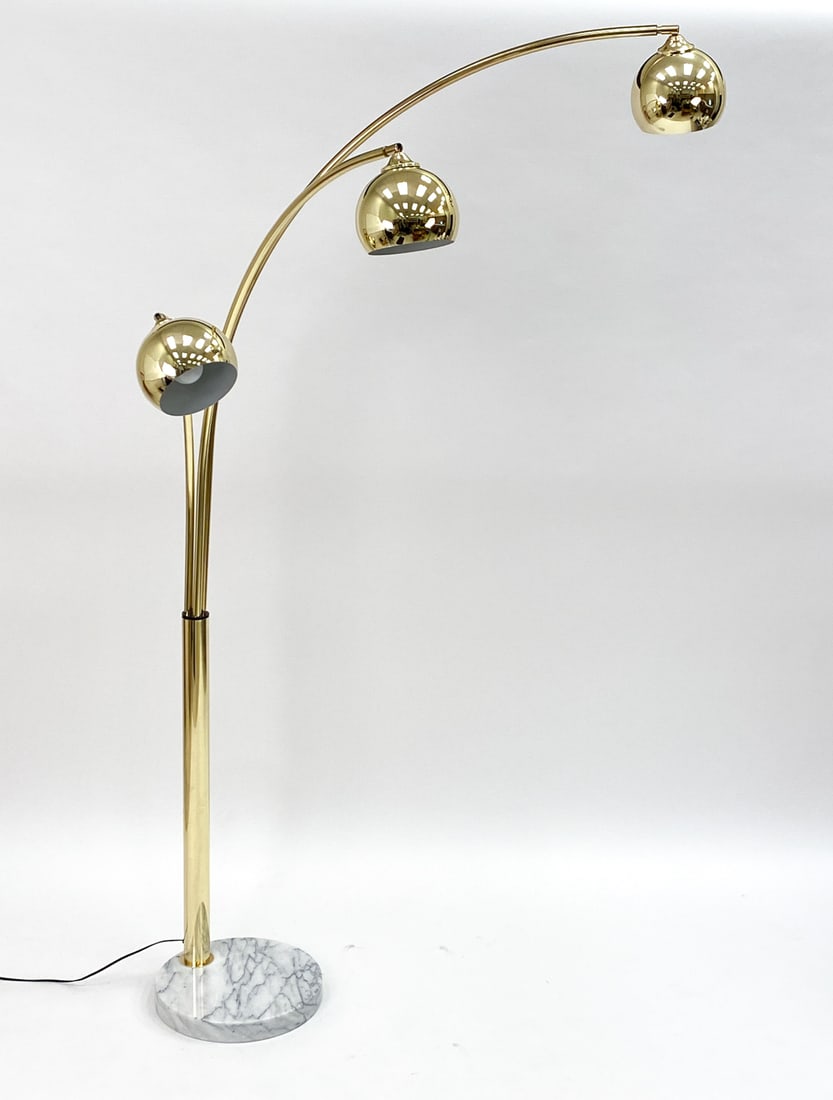 GOFFREDO REGGIANI MARBLE BASE ARC FLOOR LAMP (1 of 12)