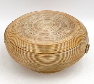 RATTAN BAMBOO SLIDING TOP COFFEE TABLE