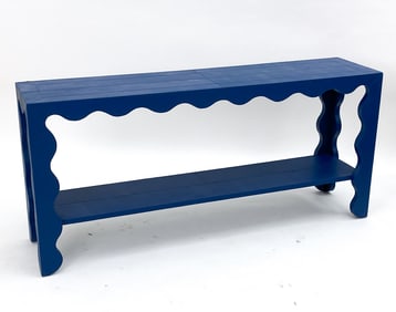 JONATHAN ADLER FLOW LEATHER WRAPPED CONSOLE