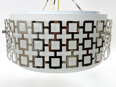 JONATHAN ADLER NIXON NICKEL & GLASS CEILING LIGHT