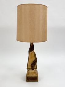 VINTAGE OBELISK CERAMIC TABLE LAMP