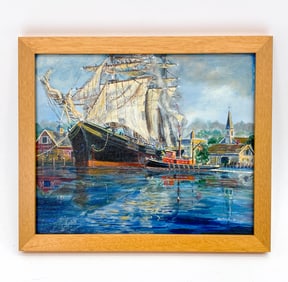 MALCOLM BRYANT HARBOR SCENE O/C
