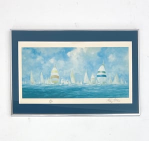RAY ELLIS (1921-2013) SEASCAPE LITHOGRAPH
