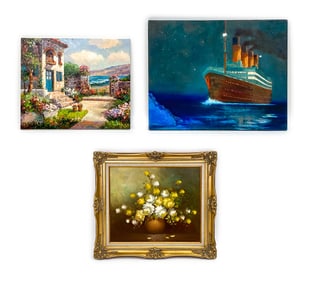 GROUPING OF CONTEMPORARY PAINTINGS