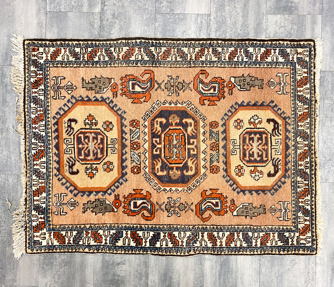PERSIAN WOOL HAND WOVEN RUG (1 of 6)