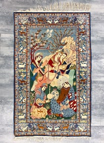 VINTAGE PERSIAN HAND WOVEN IRANIAN RUG