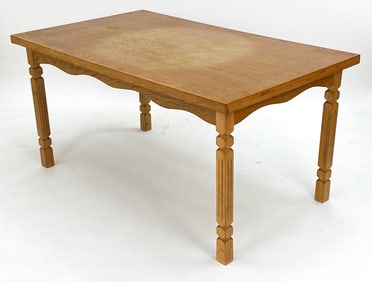 HENNING KJAERNULF STYLE OAK EXTENDING DINING TABLE
