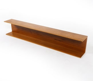 WILHELM RENZ GERMAN TEAK WALL SHELF C. 1960S