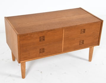DANISH OAK LOW CHEST C. 1960S