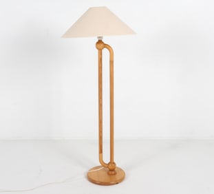 MID-CENTURY SWEDISH PINE FLOOR LAMP C. 1960S