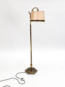 MID-CENTURY SCANDINAVIAN BRASS FLOOR LAMP