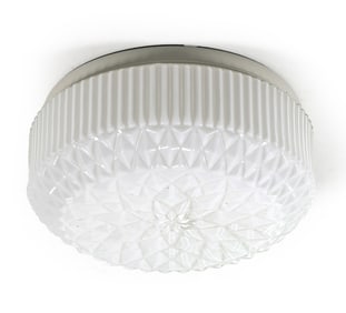 IKEA 'VANADIN' GLASS FLUSH MOUNT CEILING LIGHT