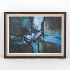 DANISH MID-CENTURY ABSTRACT O/C PAINTING