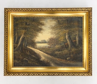 O. HEDAGER (20TH C. DANISH) LANDSCAPE O/C PAINTING