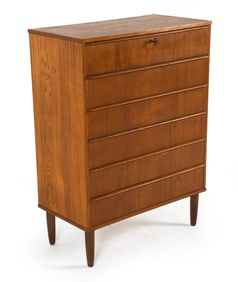 DANISH MID-CENTURY TEAK CHEST OF DRAWERS C. 1960S