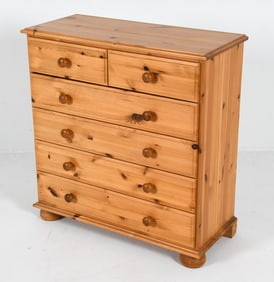 MID-CENTURY SWEDISH PINE CHEST OF DRAWERS C. 1970S