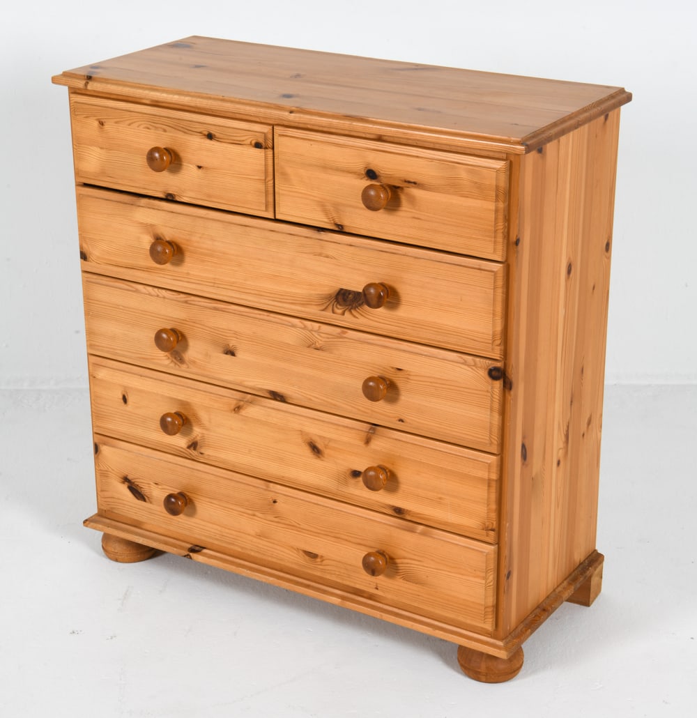 MID-CENTURY SWEDISH PINE CHEST OF DRAWERS C. 1970S (1 of 20)