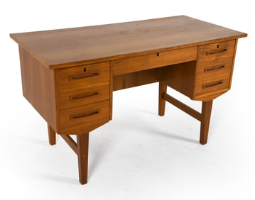 MID-CENTURY DANISH TEAK EXECUTIVE DESK C. 1960S