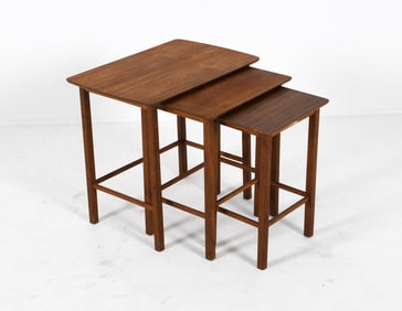 MID-CENTURY DANISH TEAK NESTING TABLES C. 1960S