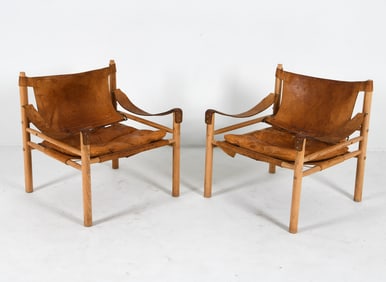 PAIR ARNE NORELL 'SIROCCO' SAFARI CHAIRS C. 1960S