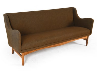 FINN JUHL FOR SOREN WILLADSEN WOOL SOFA C. 1960S