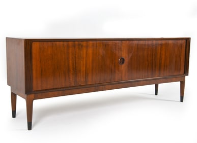 MID-CENTURY DANISH TAMBOUR DOOR SIDEBOARD