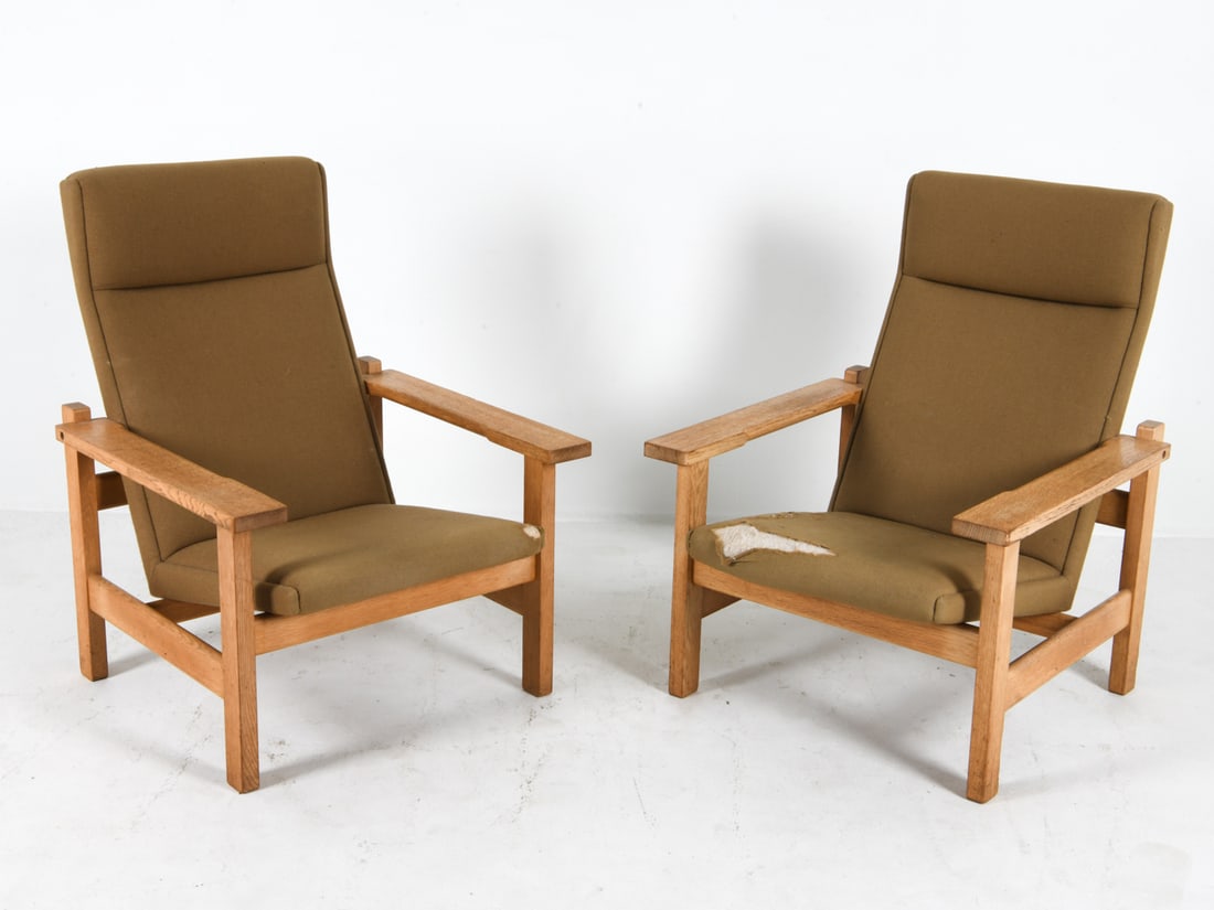 PAIR HANS WEGNER GETAMA 'GE-163A' LOUNGE CHAIRS (1 of 15)