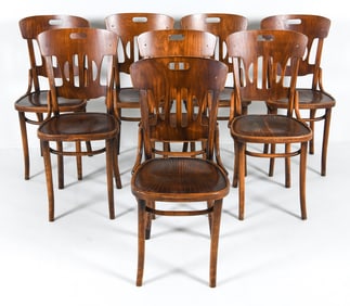 (8) HUTTEN DUTCH THONET STYLE DINING CHAIRS