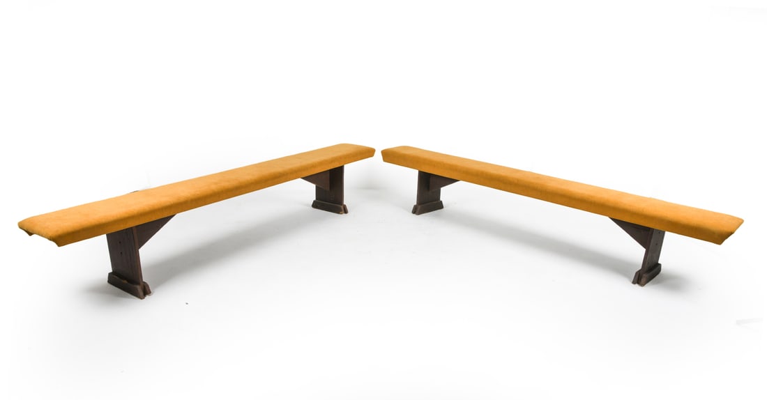 PAIR SCANDINAVIAN BENCHES C. 1920S (1 of 14)