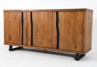 MID-CENTURY SCANDINAVIAN OAK SIDEBOARD C. 1970S
