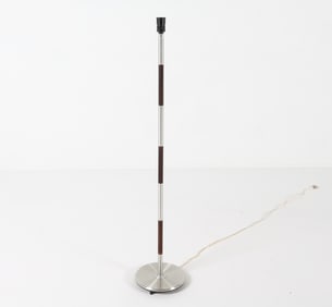 DANISH MID-CENTURY TEAK & ALUMINUM FLOOR LAMP