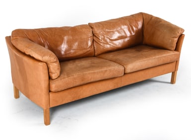 MOGENS HANSEN DANISH LEATHER SOFA