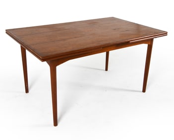 SLAGELSE DANISH TEAK EXPANDING DINING TABLE